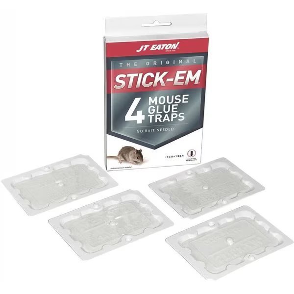 Stick-Em Mouse Size Glue Trap, 4PK, Jt Eaton, Mfr#: 133N